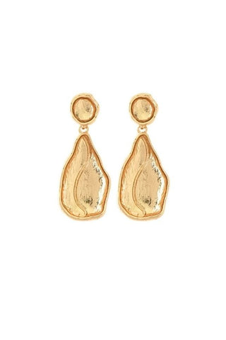 Golden Teardrop Earrings - The Pink Tulip Clothing