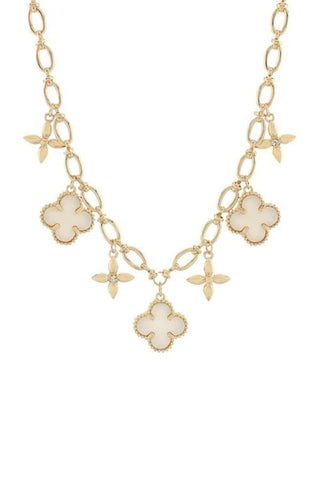 Lucky In Love Clover Charm Necklace - The Pink Tulip Clothing