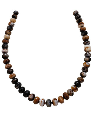 Mini Marble Brown Beaded Necklace