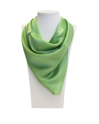 Solid Silky Green Neck Scarf