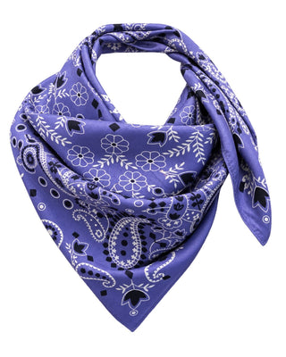 Blue Bandana Silky Scarf - The Pink Tulip Clothing