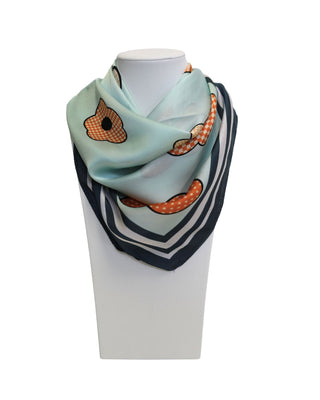 Daisy Print Silky Neck Scarf