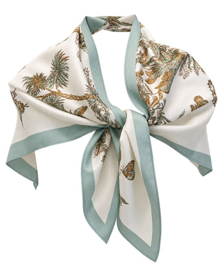 Palm Tree Mint Silky Scarf