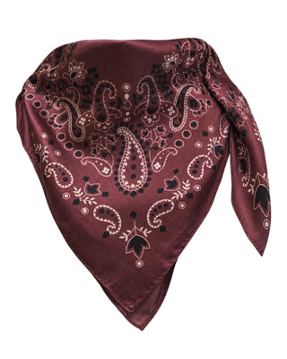 Burgundy Silky Bandana Scarf