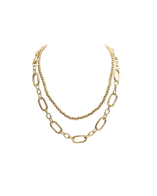 2 Layer Gold Chain Necklace - The Pink Tulip Clothing