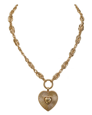 Gold Heart Pendant Necklace