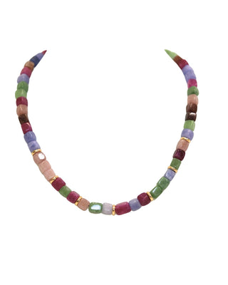NECK CUBE MARBLE STONES MU - The Pink Tulip Clothing