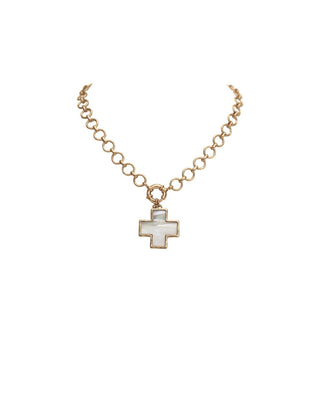 Hammered Cross Necklace - The Pink Tulip Clothing