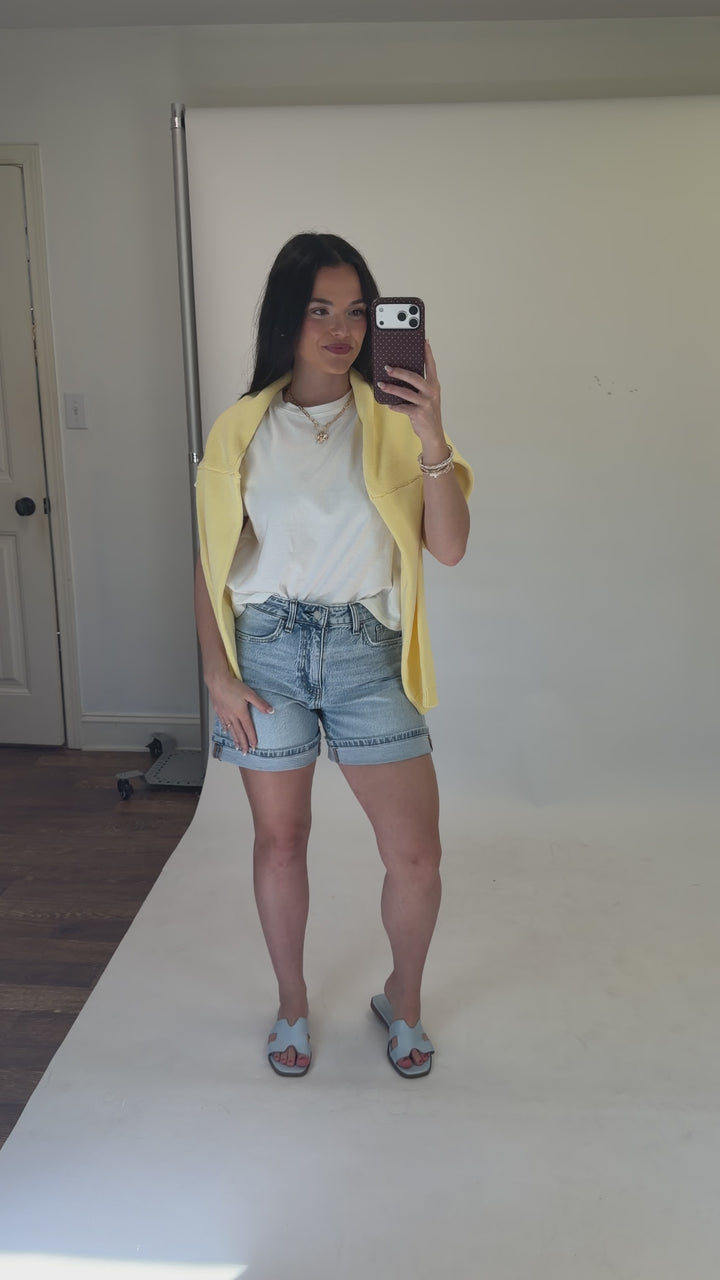 No Thinking Classic White Baby Tee