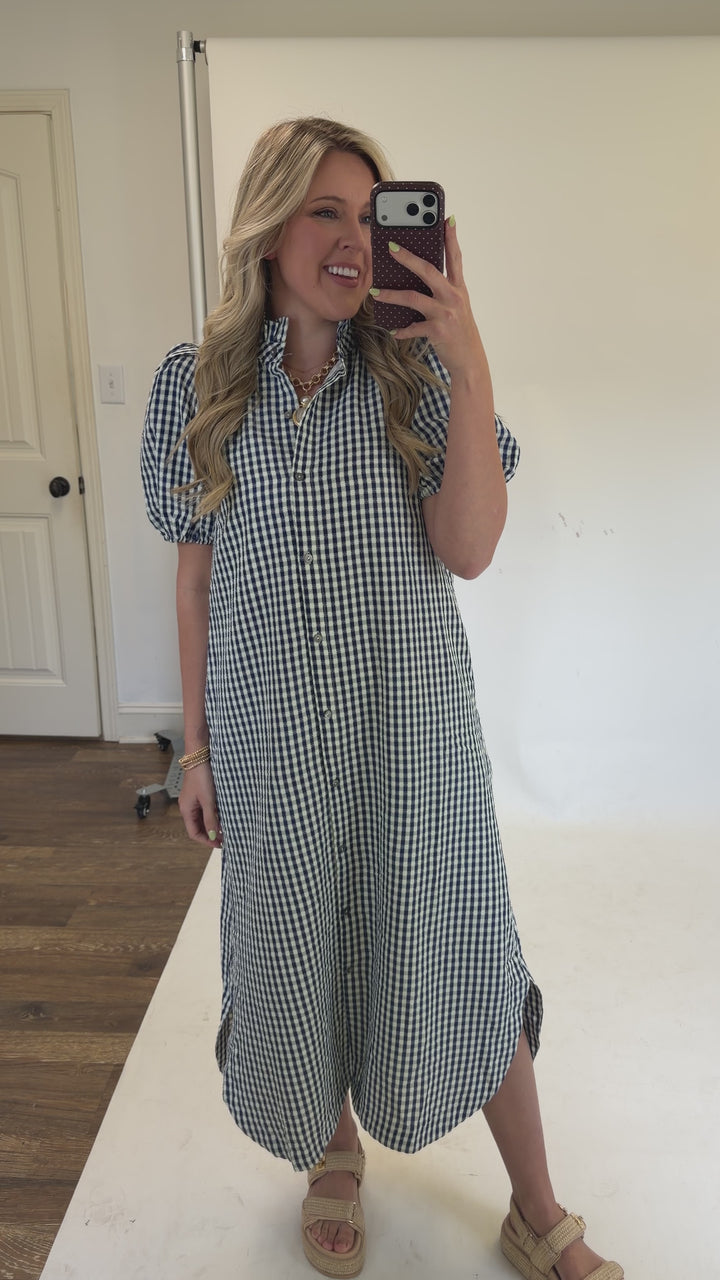 Checked In Dress
