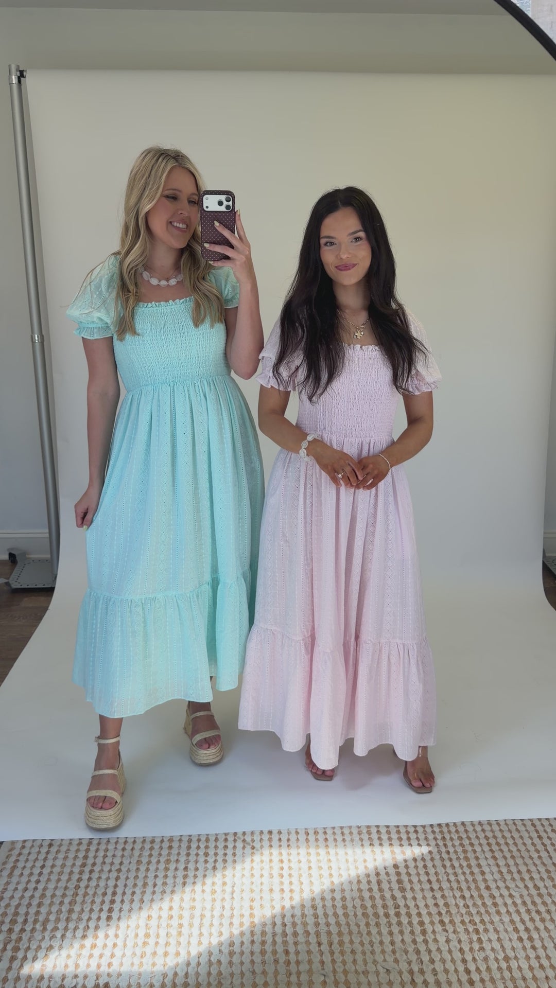 Eyelet Garden Midi Dress