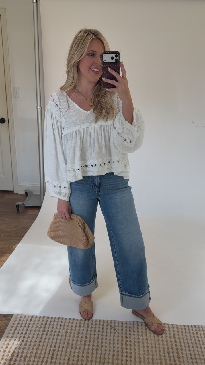 Lovely Lace Trim Top