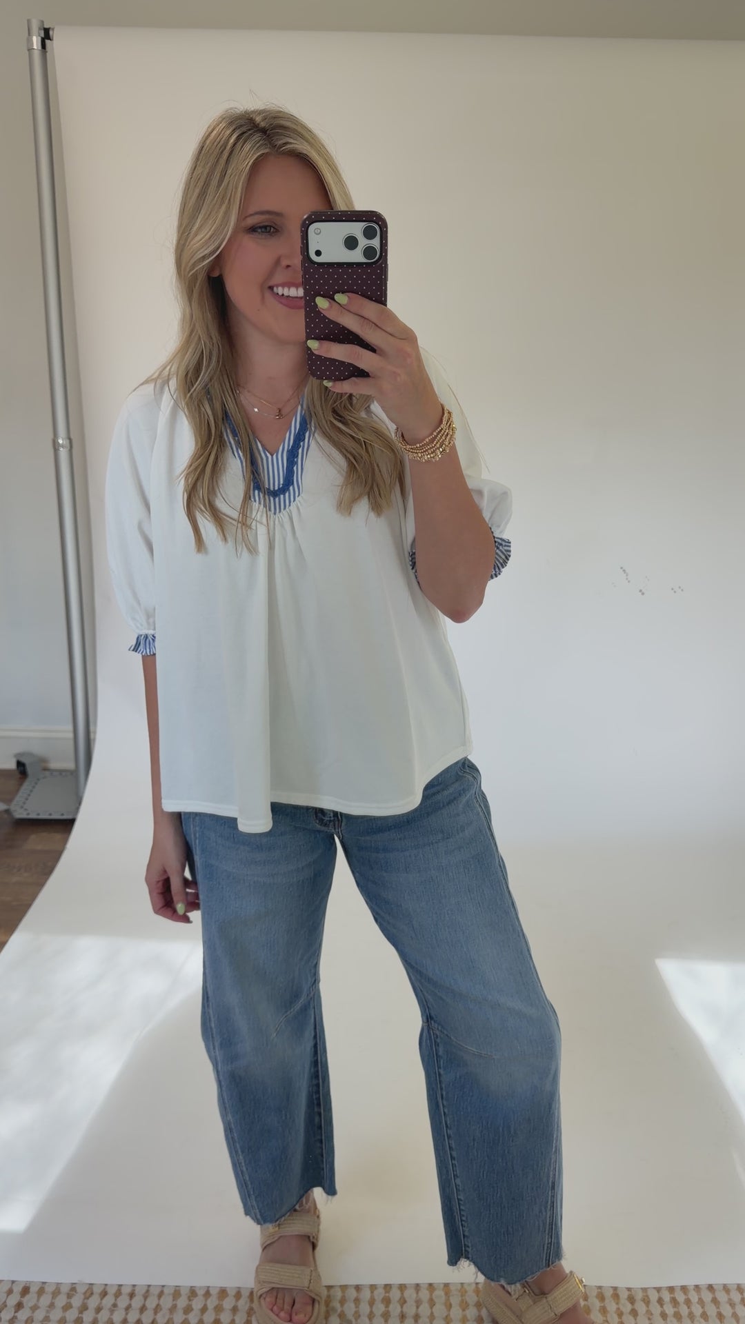 Ruffle Line Top