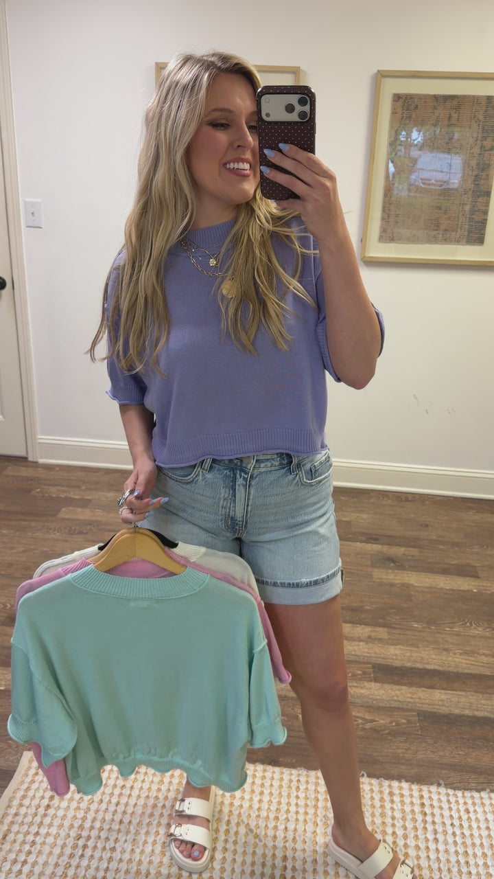 Soft Season Ribbed Drop Shoulder Sweater