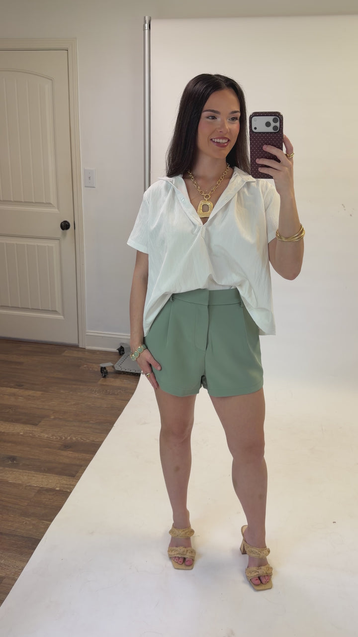 All Set High Waisted Dressy Shorts