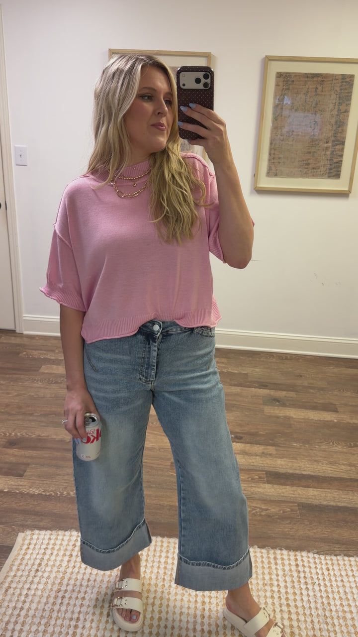 Soft Season Ribbed Drop Shoulder Sweater