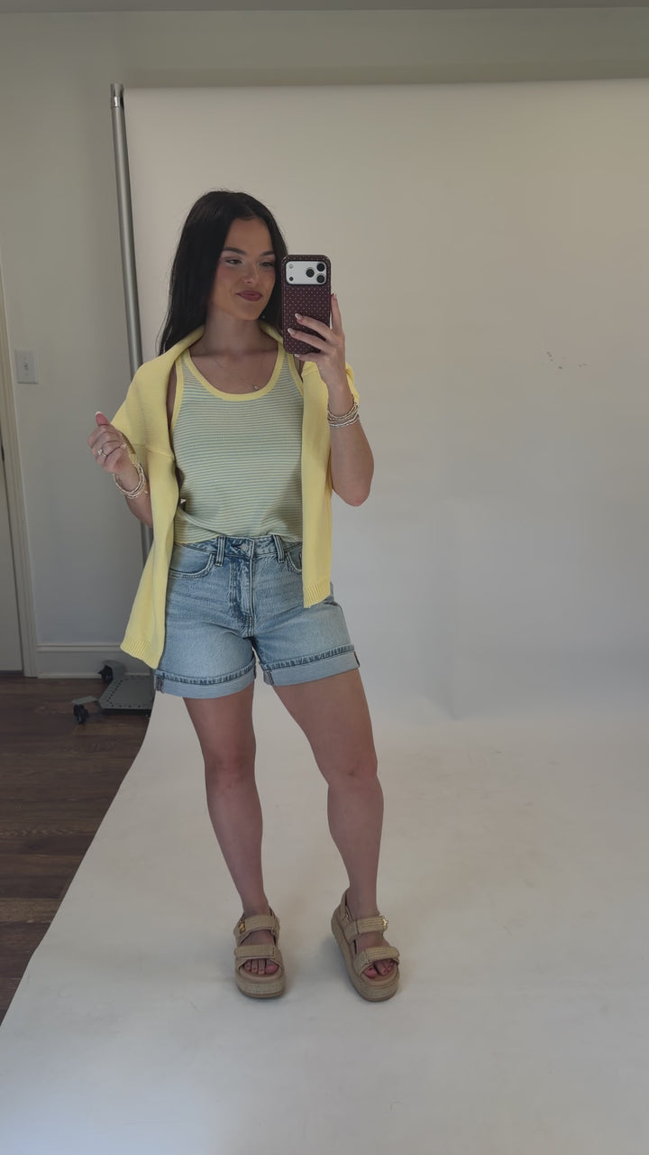 Sun Stripe Yellow And Blue Tank